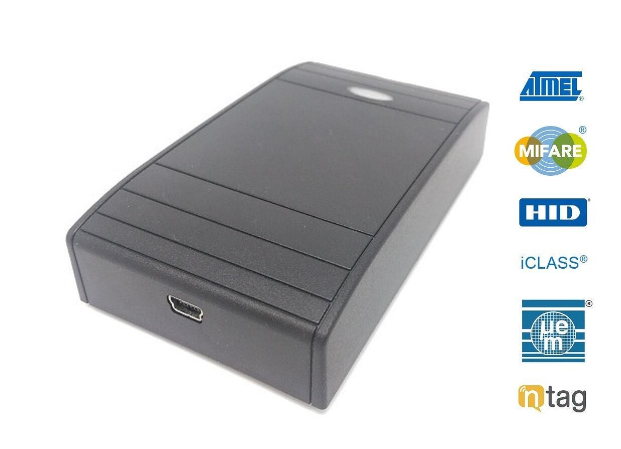 RFID USB Multi-frekvens skrivbordsläsare  125 kHz EM & 13,56 MHz - NFC & MIFARE-familjen