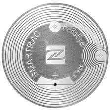 NFC BullsEye NTAG 213, 38 mm diam, vit PET etikett - 100 PACK